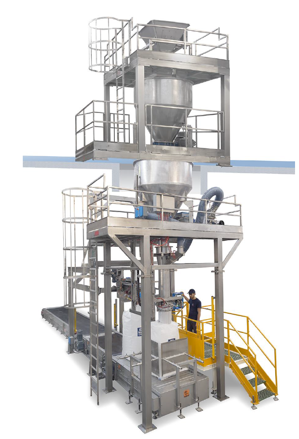 自动散装袋(光纤)系统运行的图像。